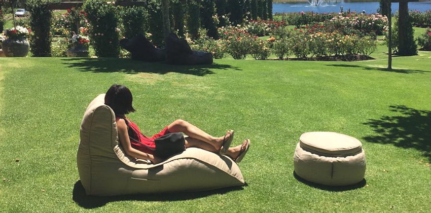 minimalist garden and an Ambient Avatar lounger